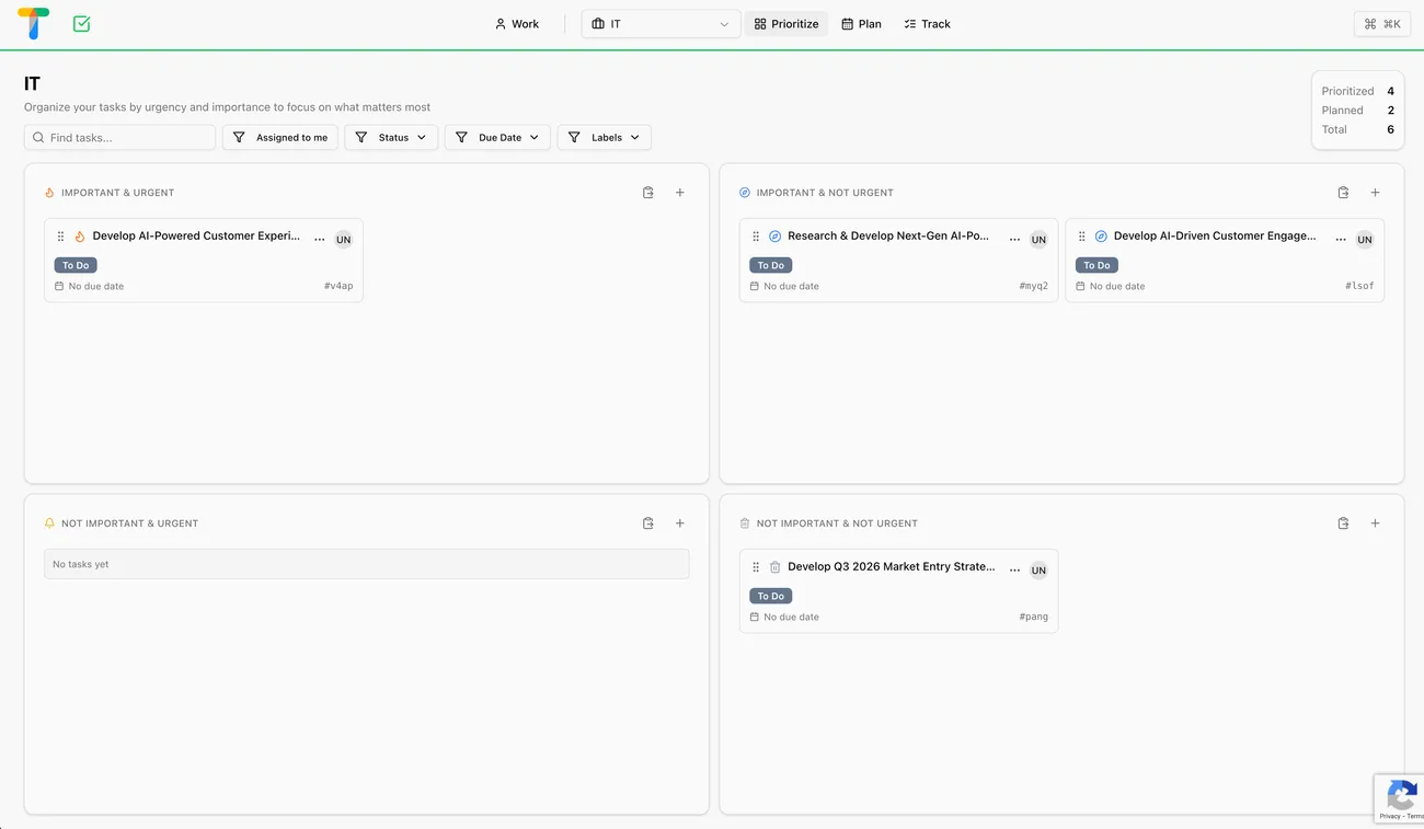 Prioritize ruthlessly